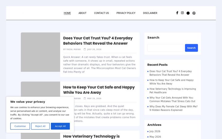 Screenshot of meowcarehub.com
