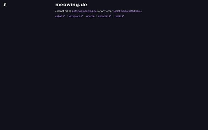 Screenshot of meowing.de