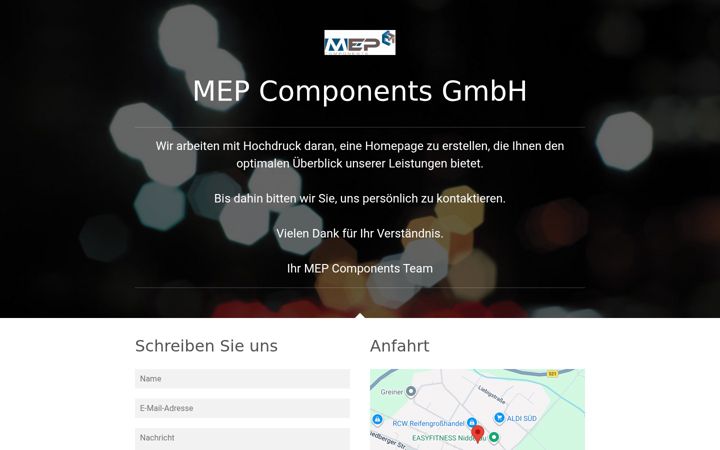 Screenshot of mep-components.com