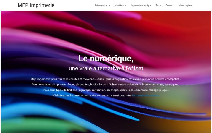 Screenshot of mep-imprimerie.com