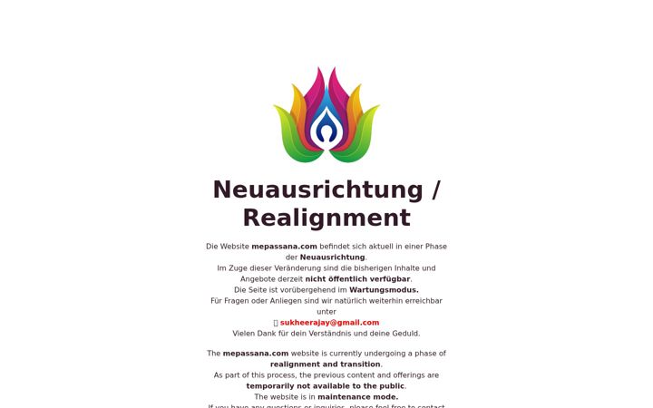 Screenshot of mepassana.com