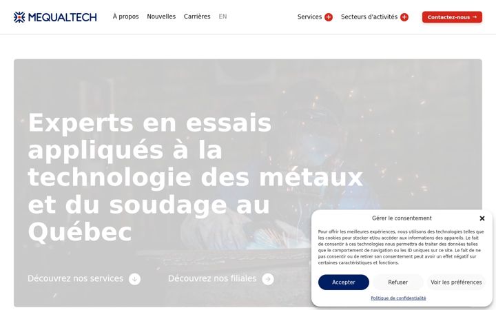 Screenshot of mequaltech.com
