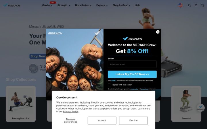 Screenshot of merachfit.com