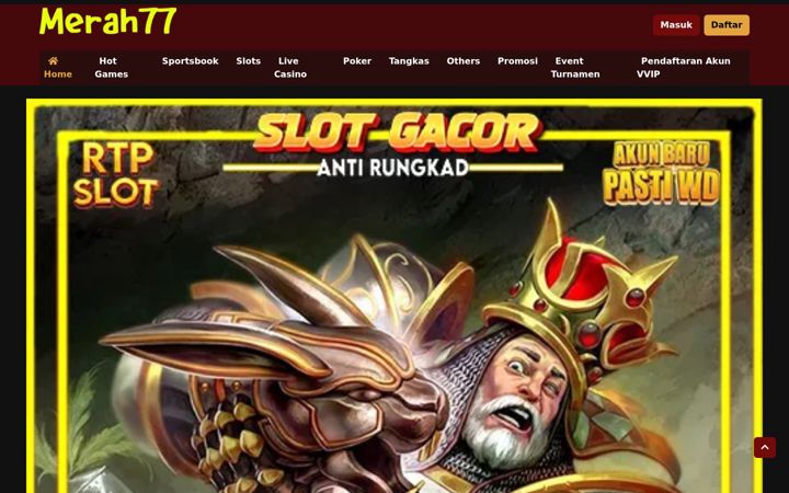 Screenshot of merah77slot.com