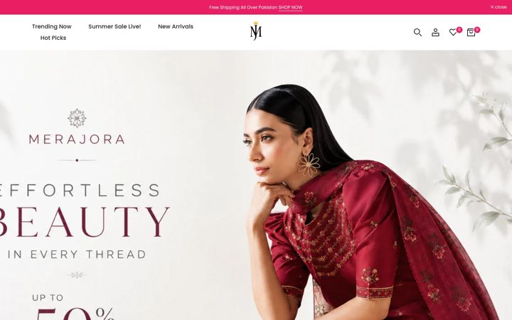 Screenshot of merajora.com