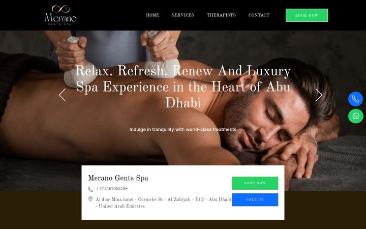 Screenshot of meranogentsspa.com