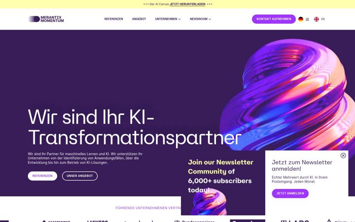 Screenshot of merantix-momentum.com
