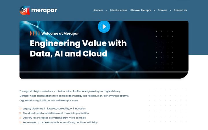 Screenshot of merapar.com