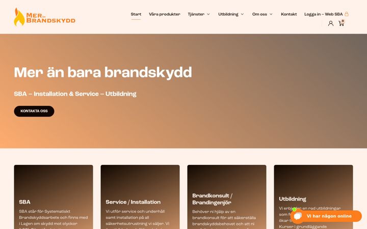 Screenshot of merbrandskydd.se
