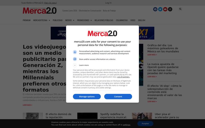 Snímek obrazovky merca20.com