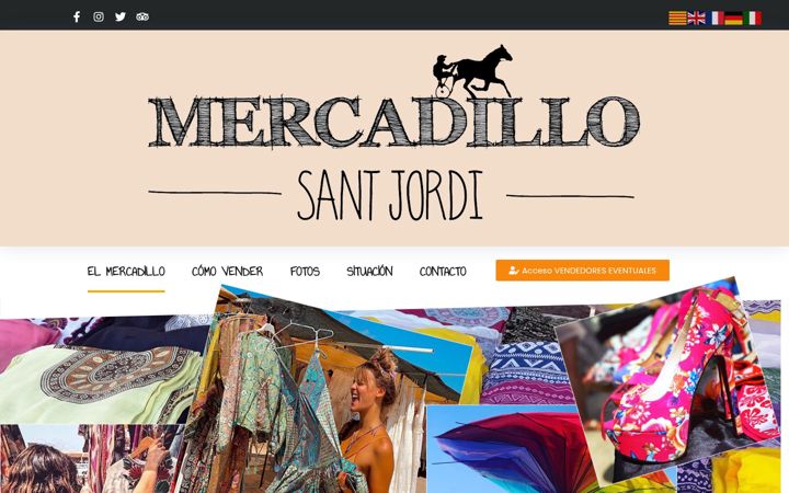 Screenshot of mercadillodesantjordi.com