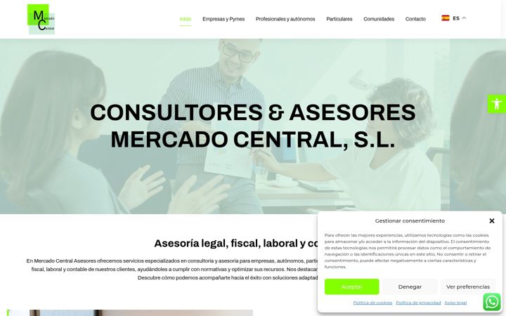 Screenshot of mercadocentralases.com