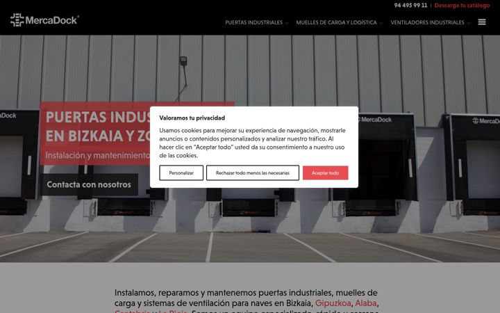 Screenshot of mercadock.com