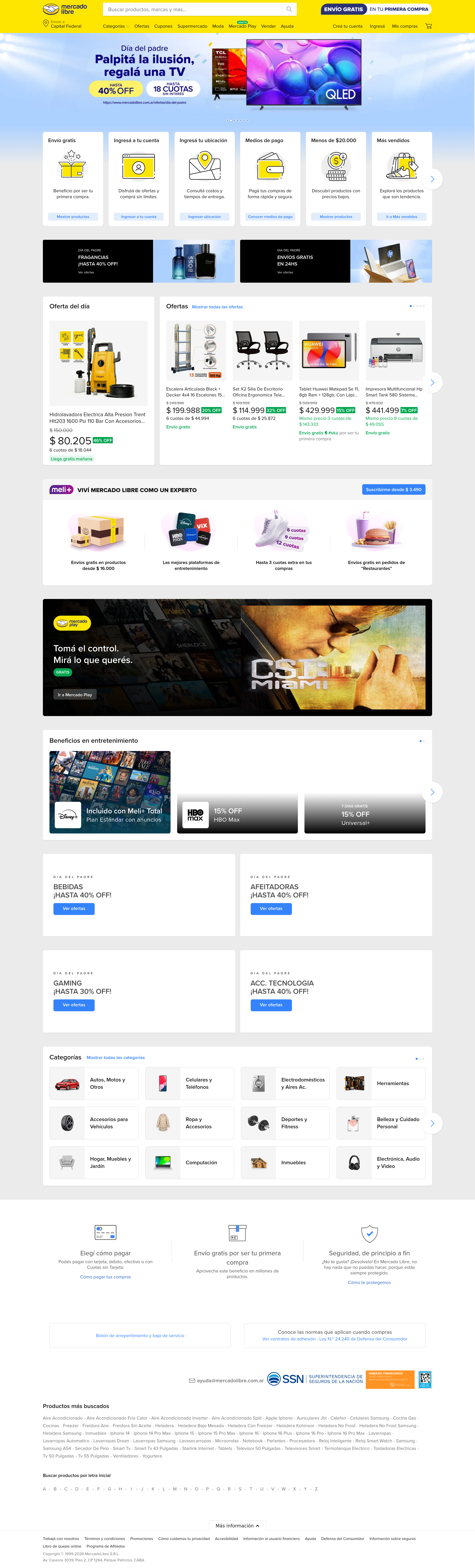 Screenshot of mercadolibre.com.ar
