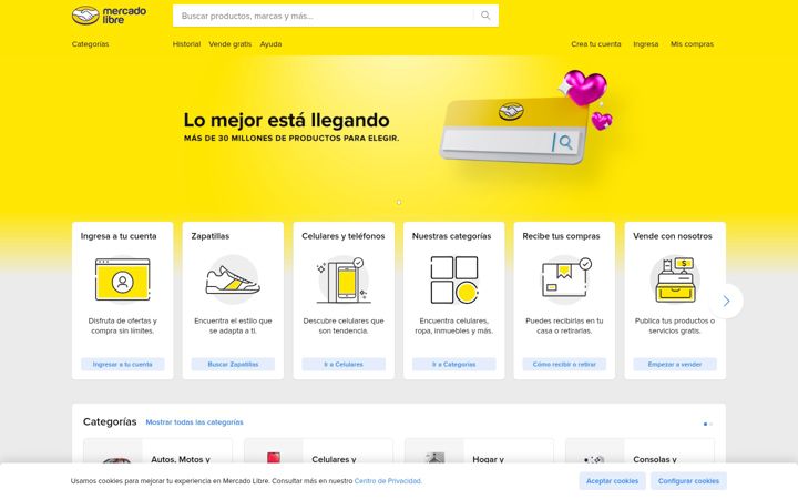Screenshot of mercadolibre.com.hn