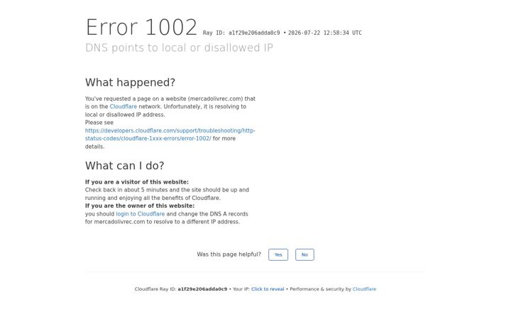 Screenshot of mercadolivrec.com