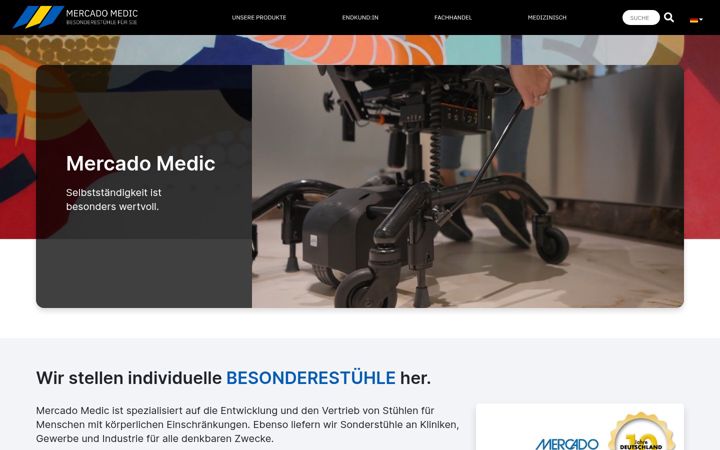 Skærmbillede af mercadomedic.de