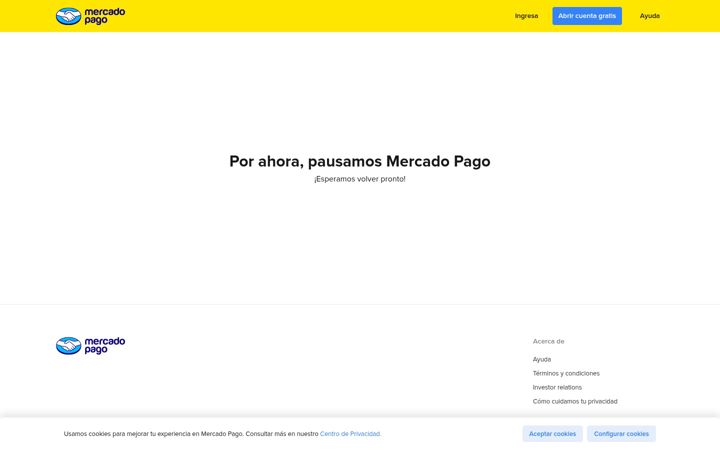 Screenshot of mercadopago.com.ve
