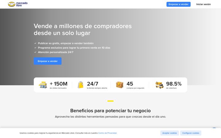 Screenshot von mercadoshops.cl