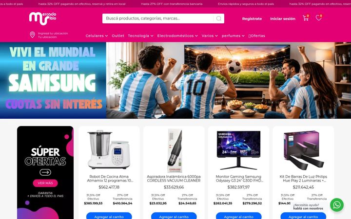 Képernyőkép: mercadositio.com