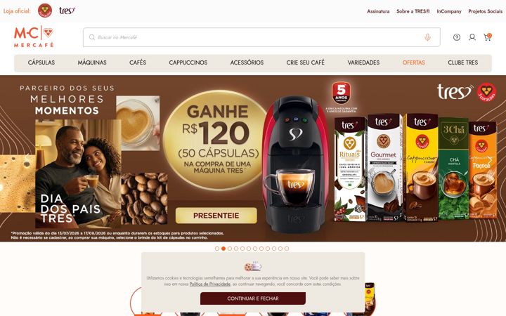 Screenshot of mercafe.com.br