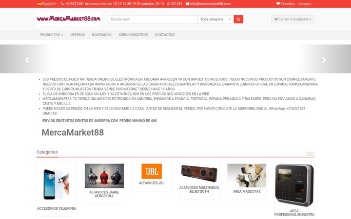 Screenshot of mercamarket88.com