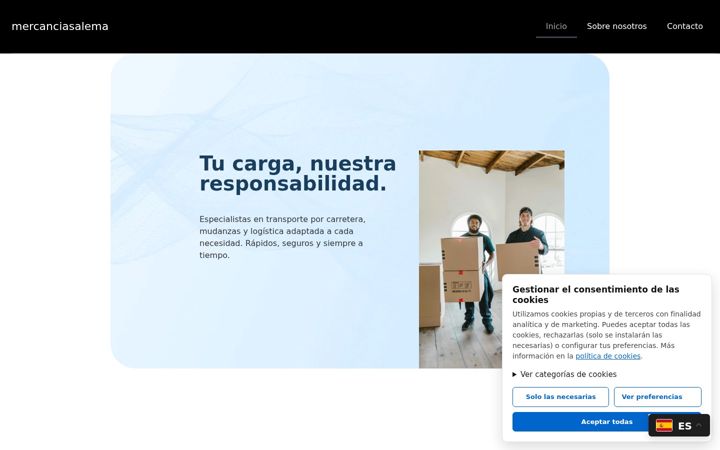 Screenshot of mercanciasalema.com