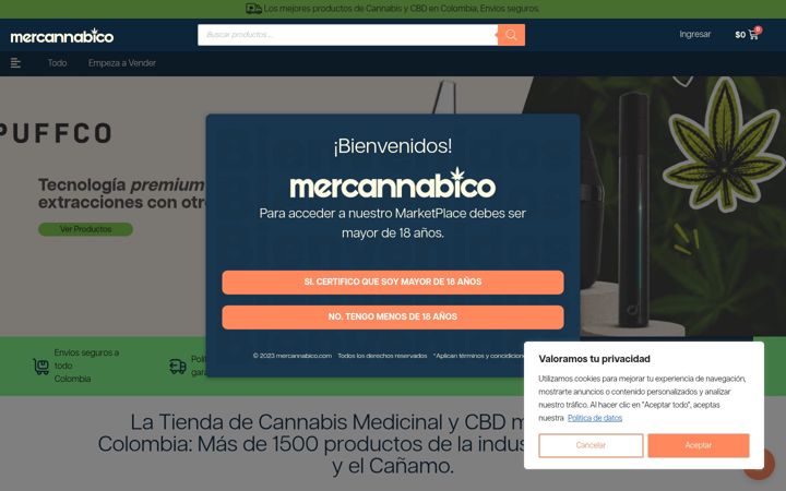 Screenshot of mercannabico.com