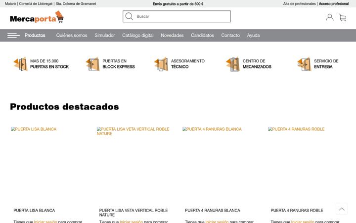 Screenshot of mercaporta.com