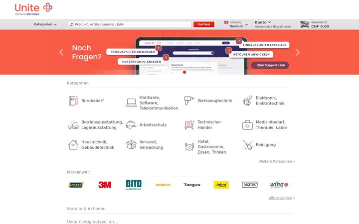 Screenshot of mercateo.ch