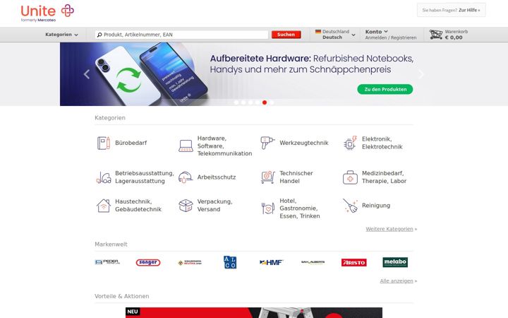 Screenshot of mercateo.com