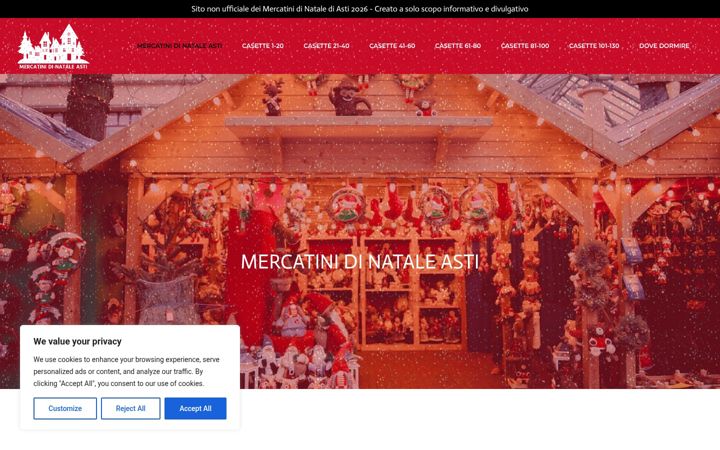 Screenshot of mercatinidinataleasti.com