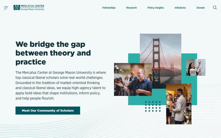 Screenshot of mercatus.org