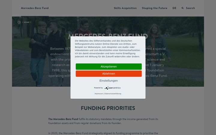 Screenshot of mercedes-benz-fonds.com