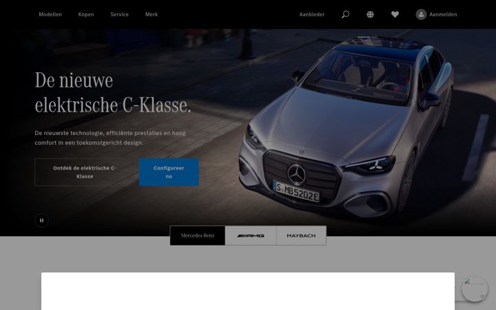 Screenshot of mercedes-benz.be