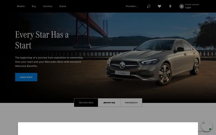Screenshot of mercedes-benz.co.in