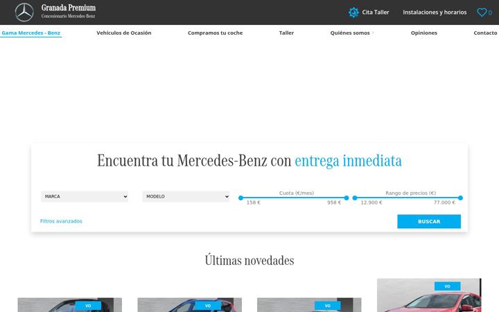Screenshot of mercedes-benzgranadapremium.com