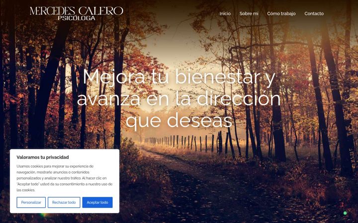 Screenshot of mercedescalero.com