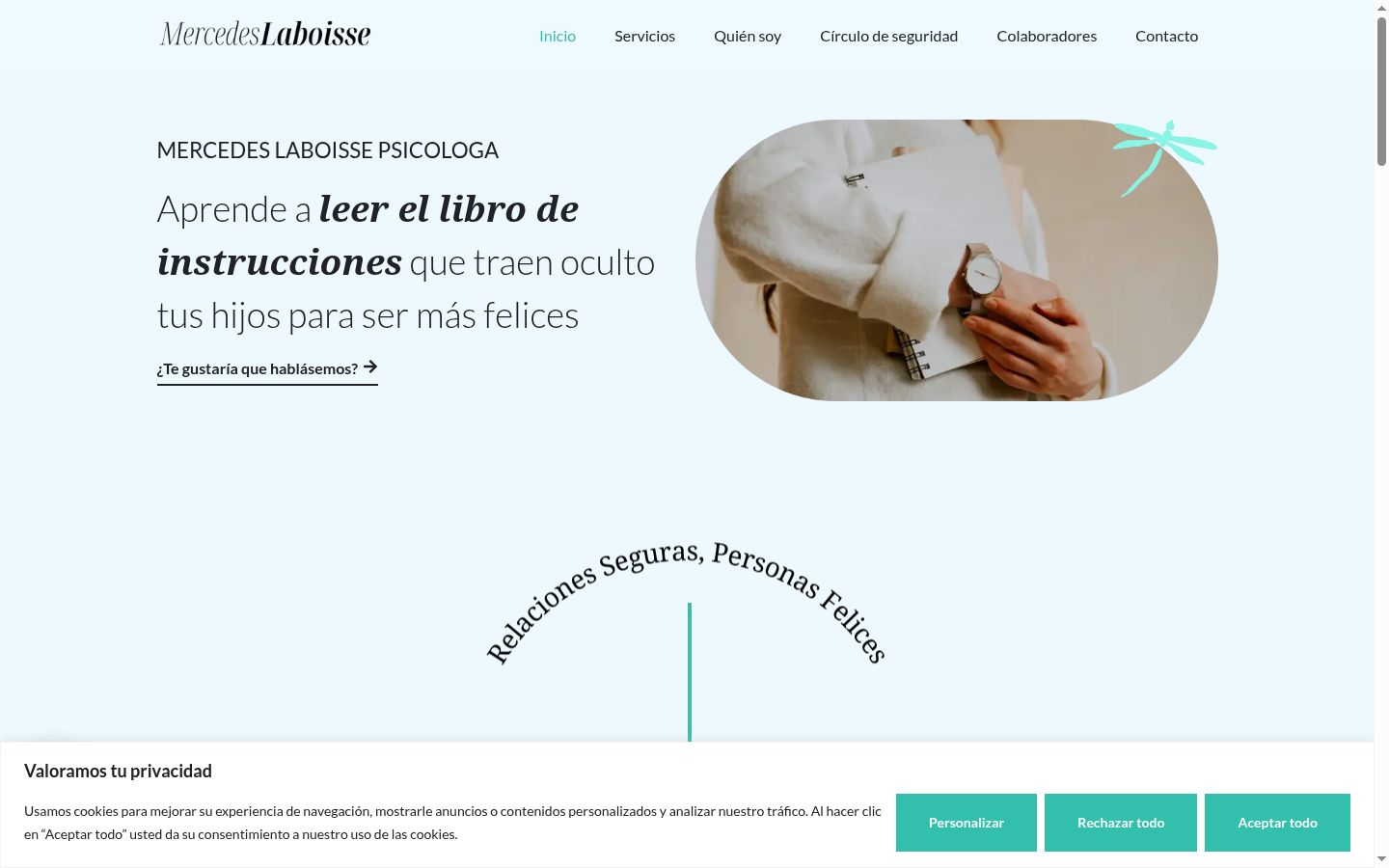 Capture d'écran de la bannière de consentement affichée avant toute interaction