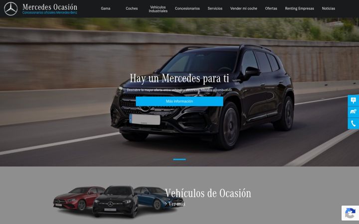 Screenshot of mercedesocasion.com