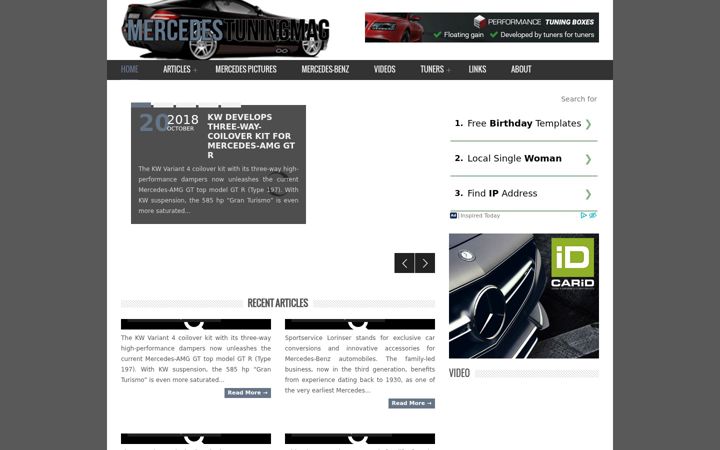 Screenshot of mercedestuningmag.com
