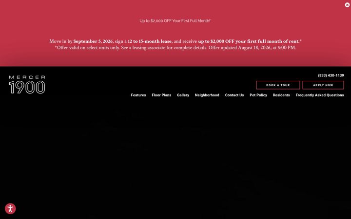 Screenshot of mercer1900.com