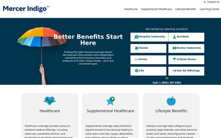 Screenshot of mercerindigo.com