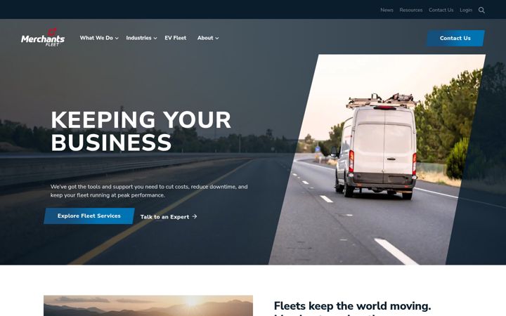 Screenshot of merchantsfleet.com