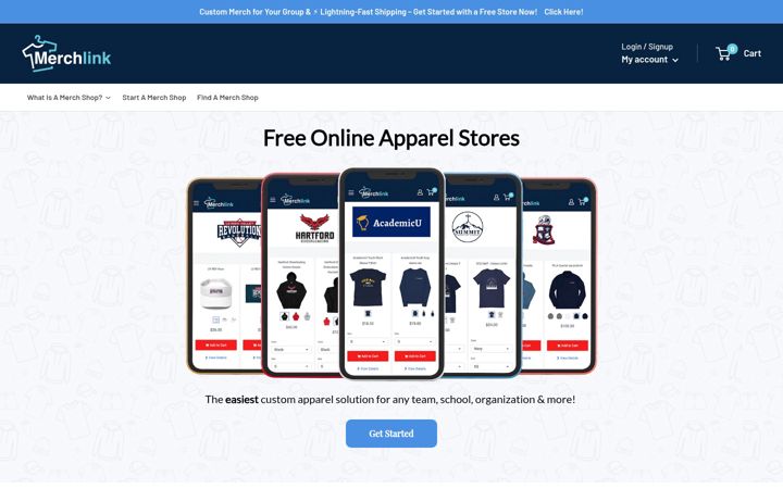 Screenshot of merchlink.com