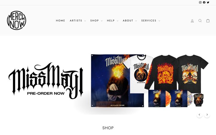 Screenshot of merchnow.com