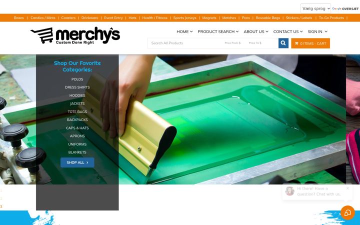 Screenshot of merchysmerch.com