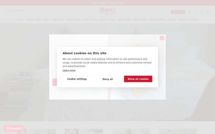 Screenshot of merci-merci.com