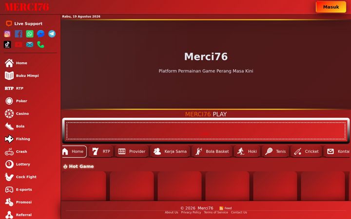 Screenshot of merci76.com