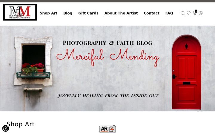 Screenshot of mercifulmending.com